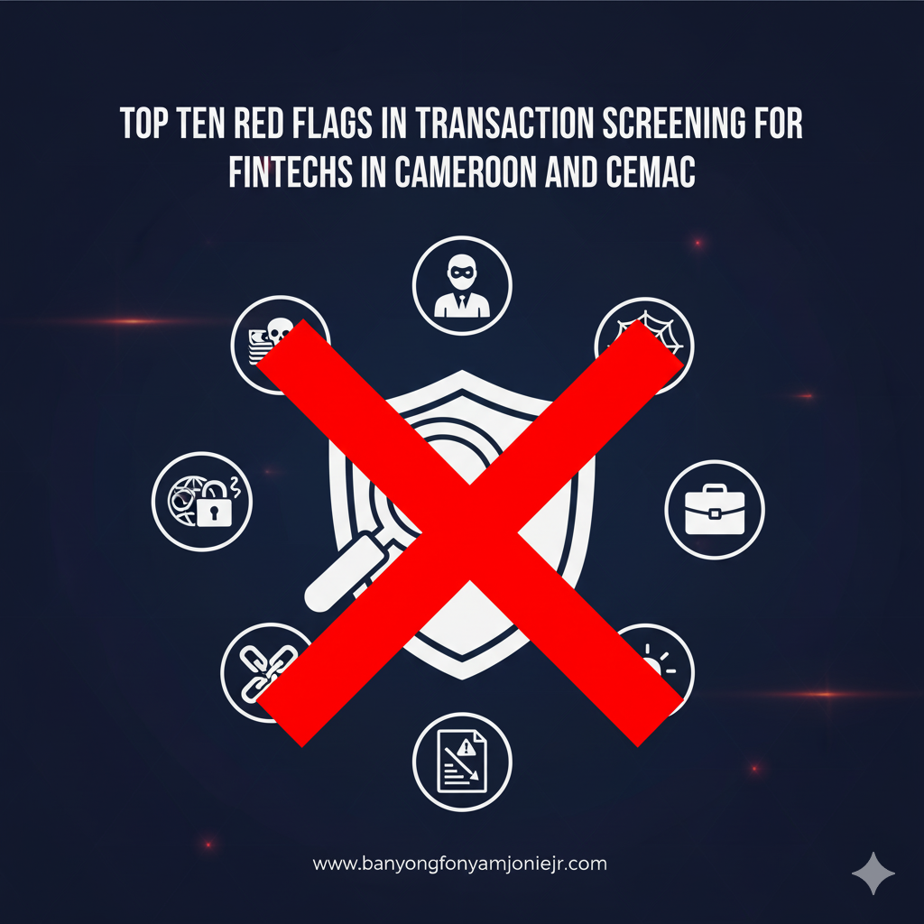 top ten red flags in transaction screening for fintechs in cameroon and cemac banyong fonyam jonie jr